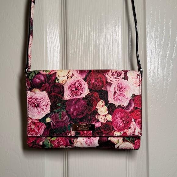 kate spade Handbags - Kate Spade Pink and Red Floral Crossbody Bag NEW